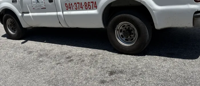 Merchant's Concrete Services work truck on job site